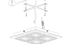 Fradelo Plafond 28cm LED 3000K 16W Svart