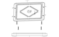 Frania Plafond 53cm LED 3000K 50W Vit
