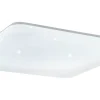 Frania Plafond 53cm LED 3000K 50W Kristalleffekt Vit