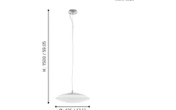 Frattina Plafond 43,5cm Eglo Connect LED 2700-6500K + RGB 27W Nickel