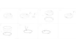 Fueva 5 Plafond 29cm LED 3000K 20,5W Svart IP44