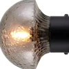 Fungo Vägglampa/Plafond 16cm Rök/Svart IP44