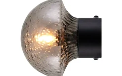 Fungo Vägglampa/Plafond 16cm Rök/Svart IP44