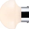 Fungo Vägglampa/Plafond 16cm Vit/Krom IP44