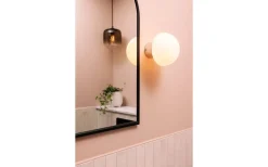 Fungo Vägglampa/Plafond 16cm Vit/Krom IP44