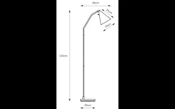 Funil Golvlampa LED 3-Steg-DIM 144cm Beige