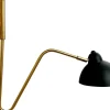 Futura Vägglampa Svart med Mässingsarm