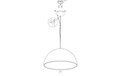 Gaetano Taklampa 53cm Svart/Koppar
