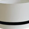 Galaxy Cylinder Lampskärm Hög Ø25cm Offwhite Black Ribbon