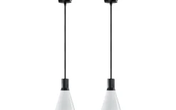 Gent Fönsterlampor 13cm Opal/Svart 2-pack