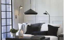 Geometri Vägglampa 53cm Vit/guld