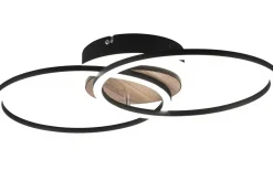 Giro Plafond LED rund träimitation/mattsvart