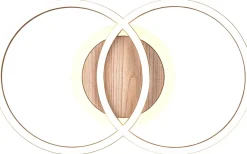 Giro Plafond LED rund träimitation/mattsvart