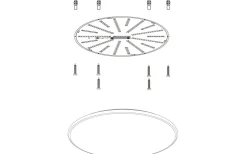 Giron Plafond 100cm LED 3000-5000K 73W Kristall med Fjärrkontroll Vit
