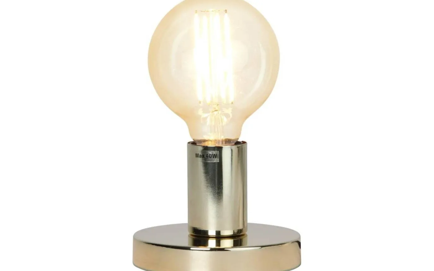 Glans Bordslampa 8,5cm E27 Mässing