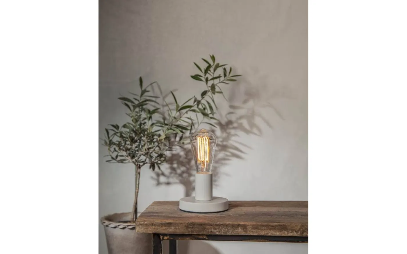 Glans Bordslampa 8,5cm Vit