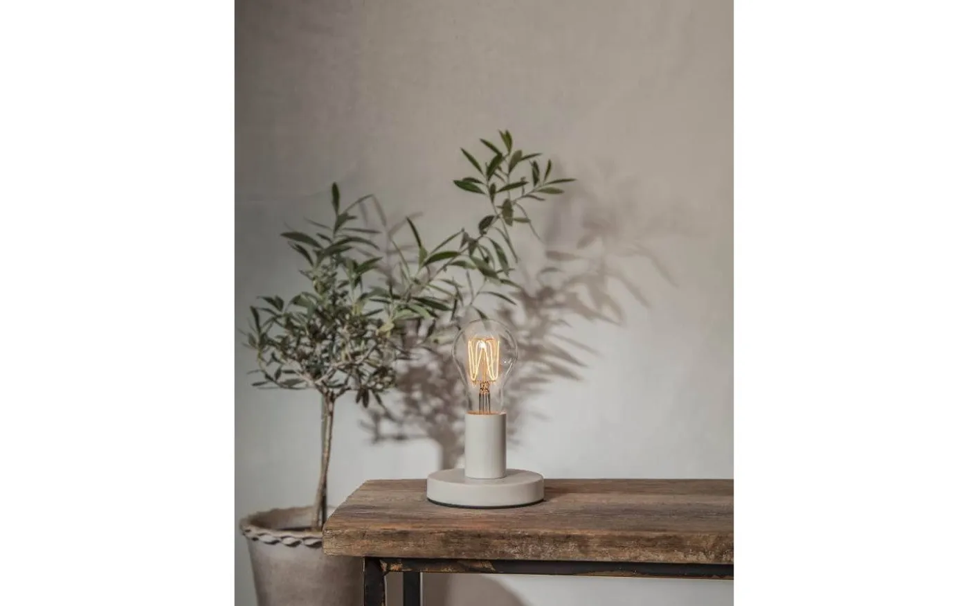 Glans Bordslampa 8,5cm Vit