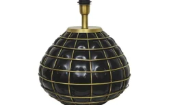 Gloria Lampfot 42cm Svart Glas/Mässing