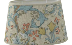 Golden Lily Lampskärm Oval 25cm Linen/Teal William Morris
