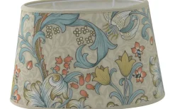 Golden Lily Oval Lampskärm 20cm Teal William Morris