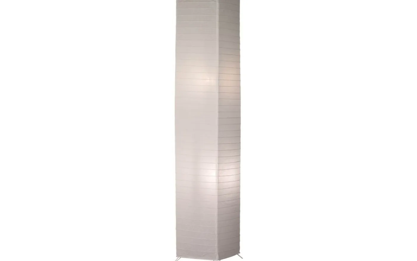 Golvlampa i bambu, 2xE27, vit