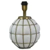 Grace Kelly Lampfot 38cm Vitt glas / Mässing