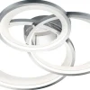 Granada Plafond LED 3-delad 71cm matt vit/krom