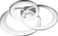Granada Plafond LED 3-delad 71cm matt vit/krom