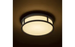 Grande Plafond 25cm Svart/Opal 12W LED 3000K IP44