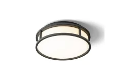 Grande Plafond 25cm Svart/Opal 12W LED 3000K IP44