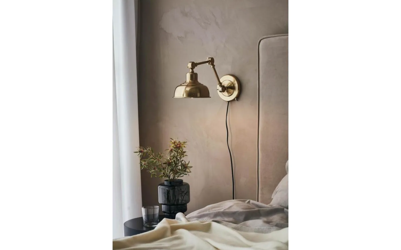 Grimstad Vägglampa Mässing