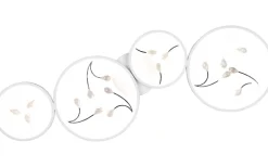 Groovy Plafond LED 4-delad matt vit/krom