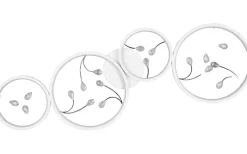 Groovy Plafond LED 4-delad matt vit/krom