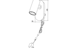 Gusto Vägglampa LED 5W 3000K Svart/Mässing