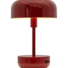 Haipot Uppladdningsbar Bordslampa 26cm LED 3000K 3W Mörkröd IP44