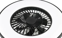 Halmstad Takfläkt 58cm LED mattsvart stjärnljus