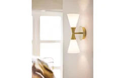 Harlekin Duo Vägglampa Mässing