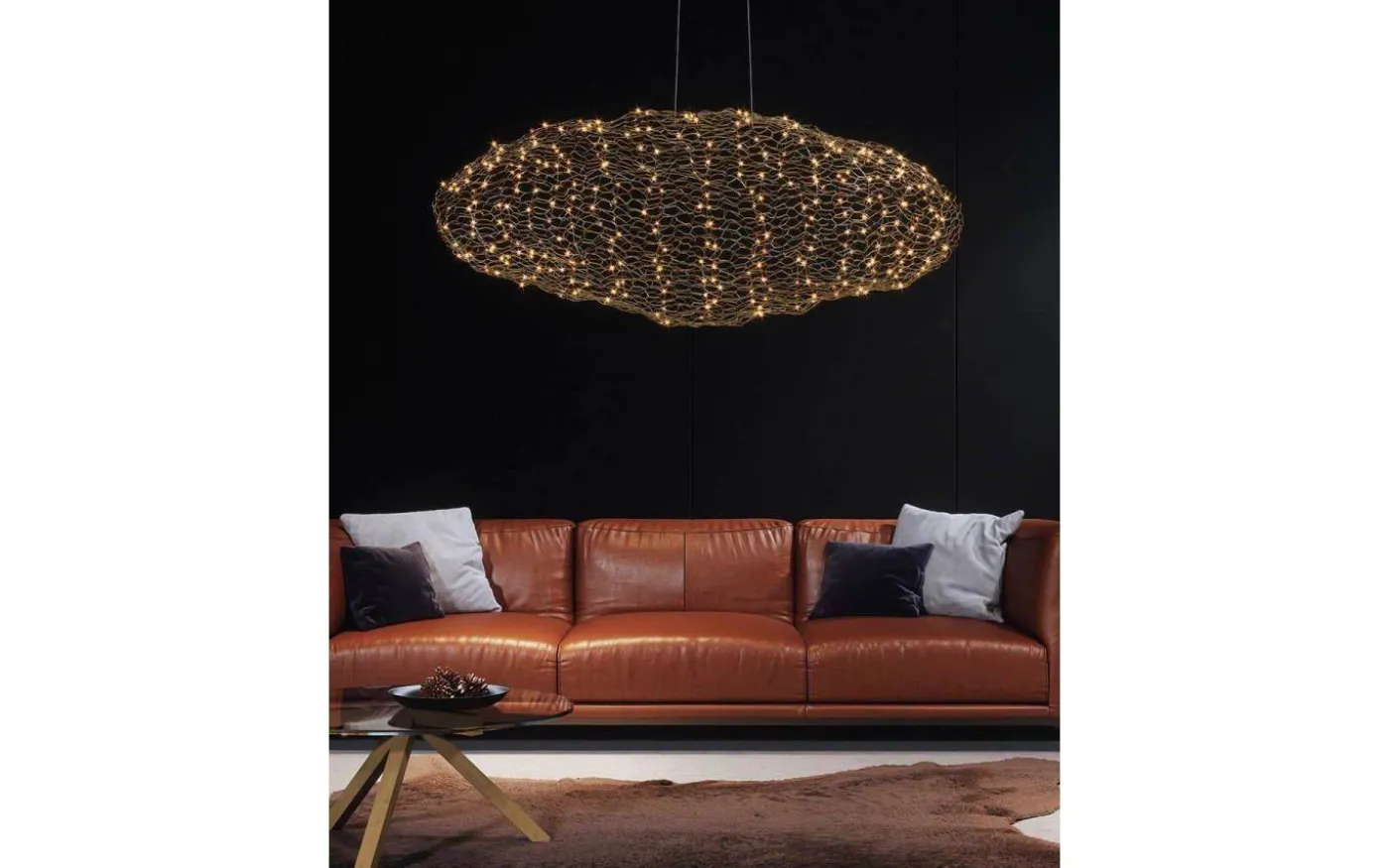 Hayden Taklampa LED 115cm Guld