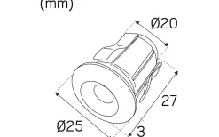 Heatspot G2 Bastu 150mA 2700K 0,4W Borstad Stål IP44