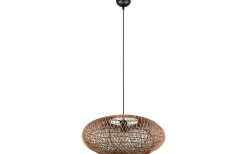 Hedda Takpendel 52cm E27 matt svart/sisal