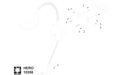 Hero Vägglampa LED 5W 3000K Svart/Krom