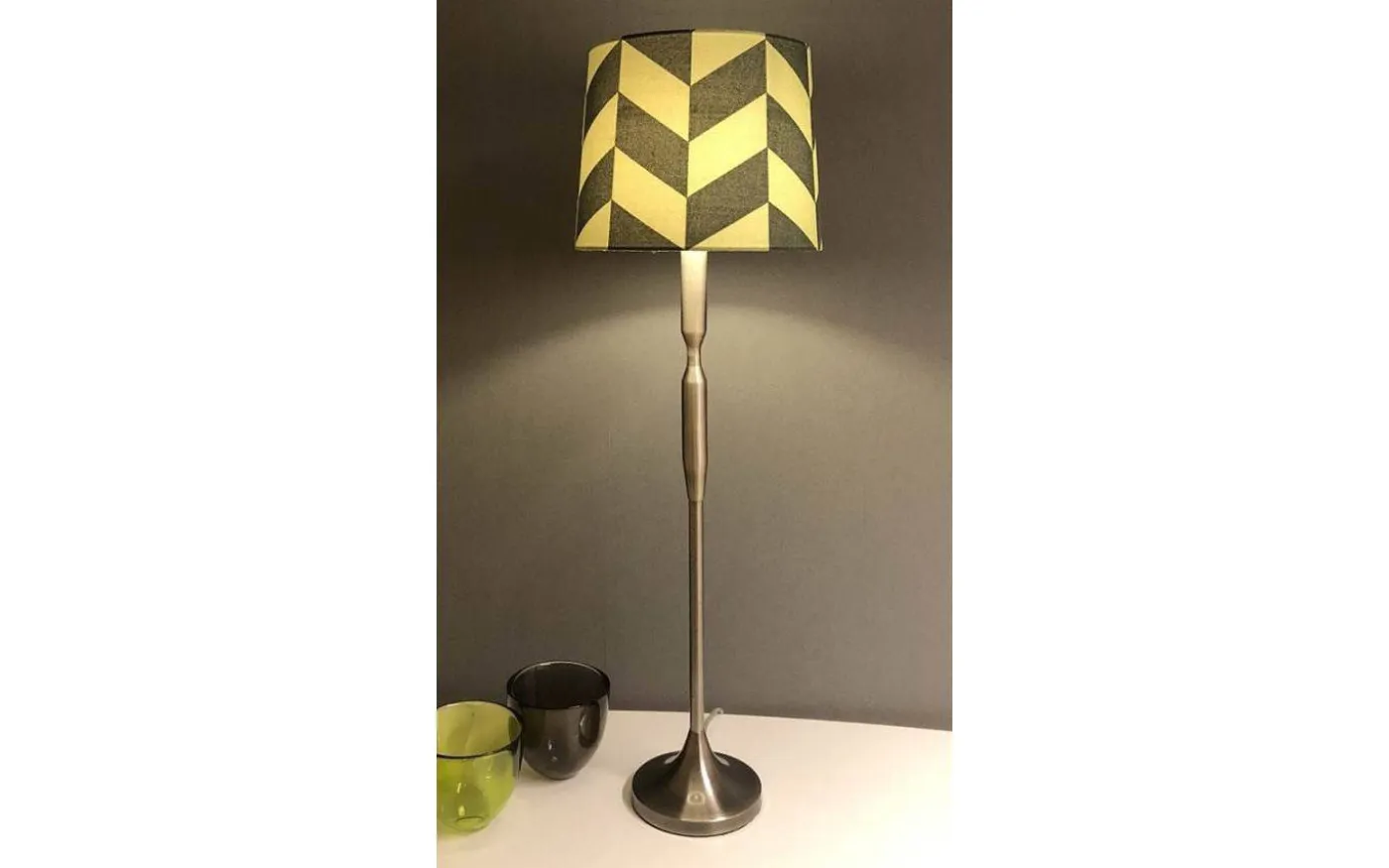 Herringbone Lampskärm Ø25cm Grön