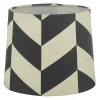 Herringbone Lampskärm Ø20cm Svart/Vit