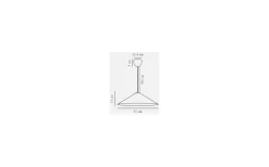 Hill Taklampa 55cm Vit