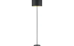 Hostel Golvlampa E27 matt svart/guld