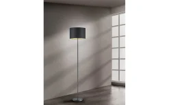 Hostel Golvlampa E27 matt svart/guld