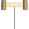 Hubble Vägglampa 2L 35cm Borstad Mässing