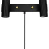 Hubble Vägglampa 2L 35cm Svart