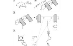 Hubble Vägglampa 2L 35cm Vit