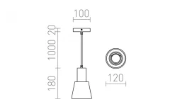 Icar Fönsterlampa Svart/Guld E27